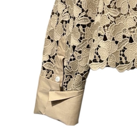 Robert Rodriguez off the shoulder lace overlay blouse size 4 - Picture 5 of 11